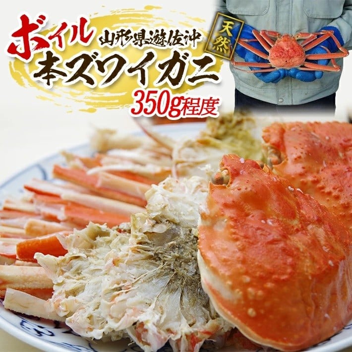 
            1325　遊佐沖　春のボイル・本ズワイガニ 1匹 350g程度
          