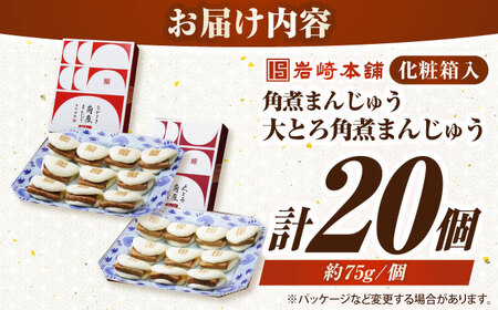 長崎角煮まんじゅう10個(箱)・大とろ角煮まんじゅう10個(箱)《壱岐市》【岩崎本舗】冷凍 豚 豚角煮 角煮饅頭 簡単調理 お取り寄せ[JHA001]