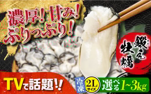 他の牡蠣とは味がちがう！広島産 大粒 鍛え牡蠣 むき身 2Lサイズ（冷凍）計1kg 牡蠣 広島 かき むき身 料理 簡単 江田島市/有限会社寺本水産 [XAE027] 牡蠣 生食 冷凍 むき身 殻付き 殻付 殻 かき カキ 生牡蠣 広島牡蠣 オイスター カキフライ 魚介類 魚介 貝類 海鮮 広島県産 国産 産地直送 贈答 ギフト 期間限定 季節限定 特産品 牡蠣 かき