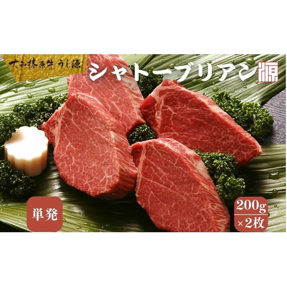 (冷凍) シャトーブリアン 200g×2枚 大和榛原牛 ／ふるさと納税 A5 ギフト 部位 牛肉 黒毛和牛 和牛 焼肉 ステーキ 父の日 母の日 お中元 暑中見舞い お土産 内祝い 正月 奈良県 宇陀