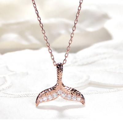 ふるさと納税 韮崎市 ネックレス K18PG ピンクゴールド クジラ ダイヤ ハワイアン彫刻 【f204-k18pg】 |  | 03