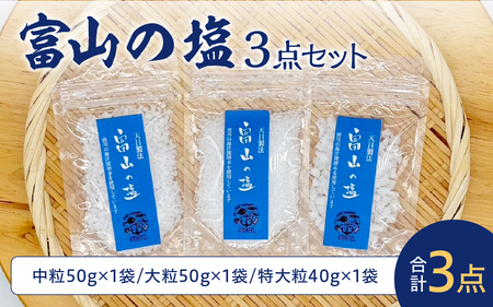 富山の塩 3点セット | しお 調味料 大粒 天日