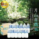 【ふるさと納税】【定期便】月山自然水2000ml×6本×2箱×6ヶ月コース 天然水 国産 備蓄 防災 保存 ペットボトル ナチュラル 山形県 西川町 FYN9-728