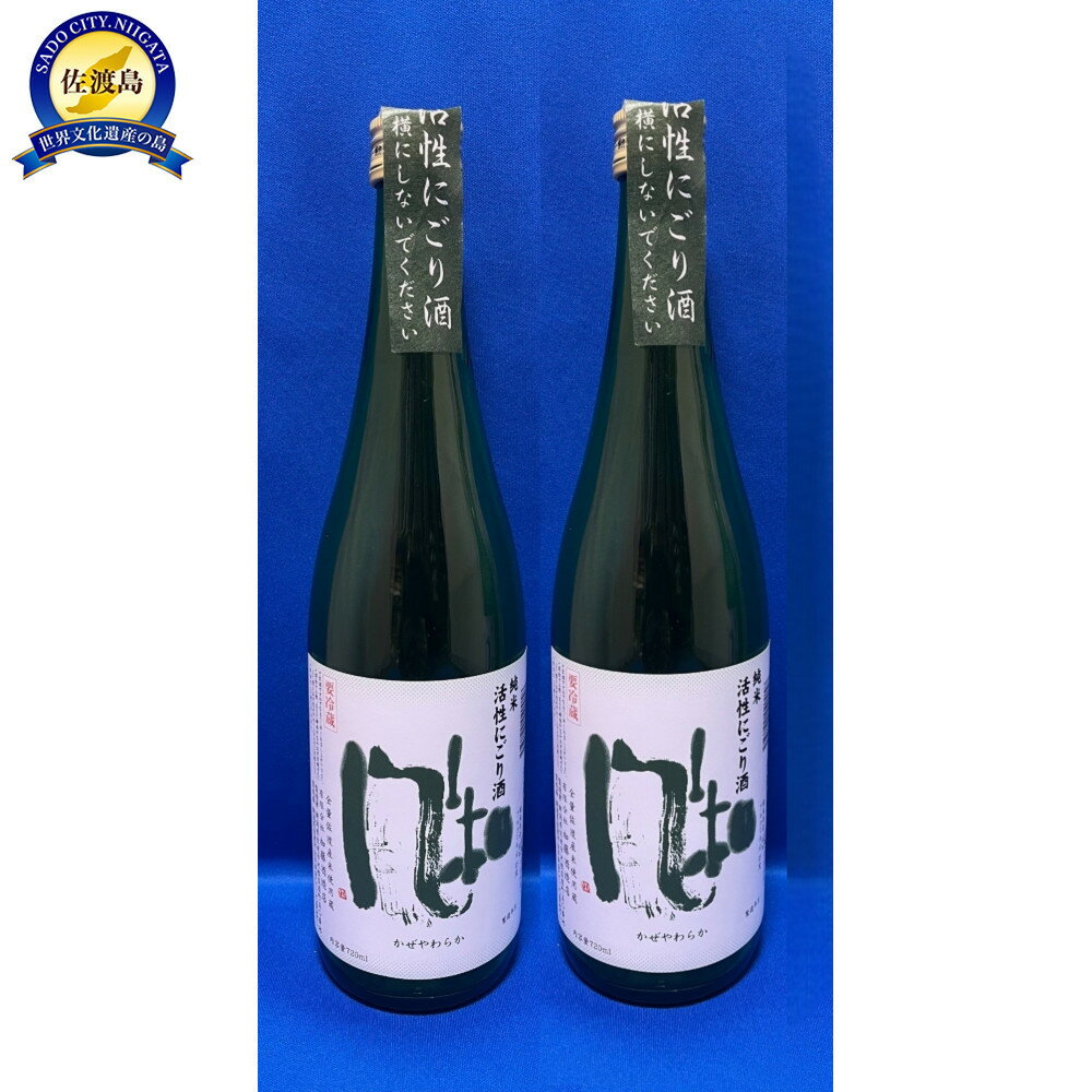 【ふるさと納税】冬季限定！金鶴　純米　風和「活性にごり」　720ml×2本 | お酒 さけ 人気 おすすめ 送料無料 ギフト