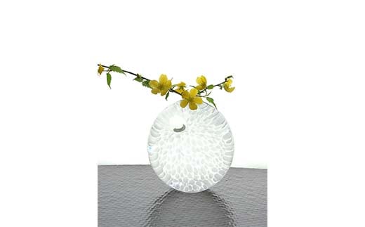 ＜ガラス作家 池本美和＞一輪挿し「Water Garden」 吹きガラス 硝子 ガラス 一輪挿し 花瓶 池本美和 贈り物 ギフト  工芸品 F6L-484