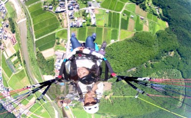 丹波の空 パラグライダー タンデムフライト 空中散歩 岩屋山 500m 写真データ付 兵庫県丹波市