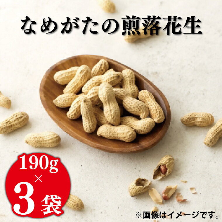 【ふるさと納税】【2026年11月中旬より順次発送】なめがたの煎落花生　190g×3袋入り(CS-2)