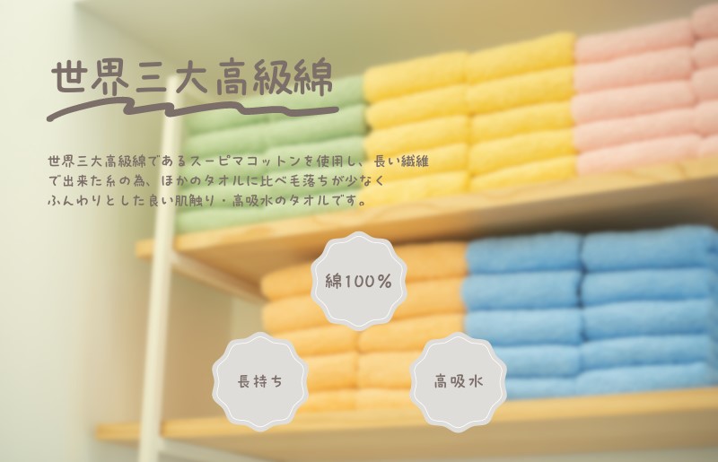 高級スーピマコットン ハンドタオル 10枚（ベージュ）【泉州タオル 国産 吸水 普段使い シンプル 日用品 家族 ファミリー】 010B1334