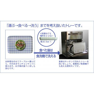ふるさと納税 和歌山市 STトレー L 39cm チェック ブルー 2枚セット 食洗機対応のトレー |  | 03
