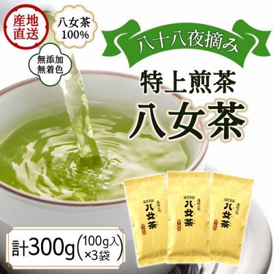 ふるさと納税 太宰府市 八女茶100% 上級茶「特上煎茶」100g×3袋(太宰府市)