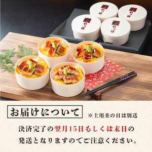 国産 うなぎ わっぱ飯 130g×4個 4人前 プロトン冷凍 レンジ調理 簡単 すぐ食べれる 調理不要 お取り寄せグルメ 和食 お惣菜 ウナギ 鰻 ウナギ蒲焼 鰻飯 うなぎご飯 うなぎわっぱ飯 鰻わっ