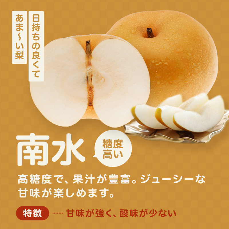 【数量限定】南信州生まれのジューシーで甘い梨「南水梨」 約2.3kg 大玉4玉 糖度14.0以上 | 果物 くだもの フルーツ 南水梨 梨 なし ナシ 新鮮 長野県 信州 南信州 飯田市