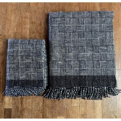 ふるさと納税 小郡市 マフラー 翔工房 上質カシミヤ100% 手紡ぎ・手織りマフラー 網代模様 [No5354-0605] |  | 01