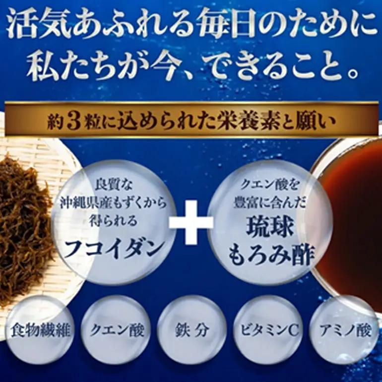 【金秀バイオ】琉球 フコイダンプラス 90粒 10袋 セット 300日分 (約 10ヶ月 分) サプリ サプリメント 鉄分 ビタミン ビタミンC 食物繊維 クエン酸 アミノ酸 沖縄 もずく もろみ酢 