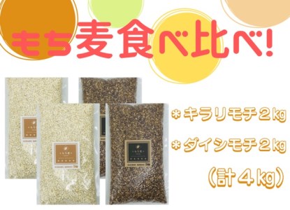CI202_佐賀県産『もち麦』食べ比べ！キラリモチ２㎏、ダイシモチ２㎏