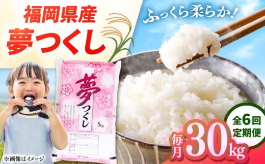 【全6回定期便】 福岡県産米 夢つくし 30kg(5kg×6袋) 精米 ▼ 米 定期便 定期 米の定期便 白米 桂川町/有限会社ファインリョーコク [ADCE012]