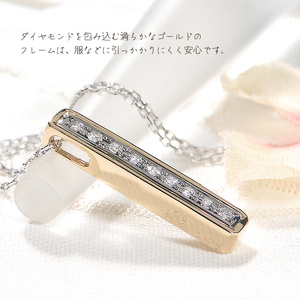 ネックレス K18YG PT900 イエローゴールド プラチナ ダイヤモンド 0.09ct 片面 バーネックレス ライン コンビ ペンダント 縦ライン Iライン ジュエリー【f275-ygpt】 AL