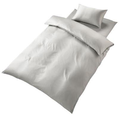 ふるさと納税 和泉市 【シングル】プレミアムカバー掛・敷・枕&パジャマ(男女兼用XSサイズ)4点セット　色:プラチナグレー |  | 01