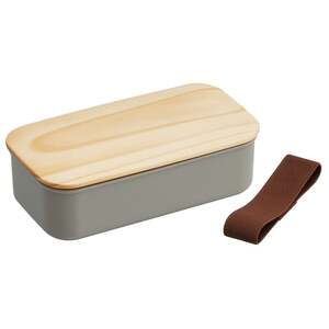 木蓋ランチボックス４００ｍｌ　モーブグレー