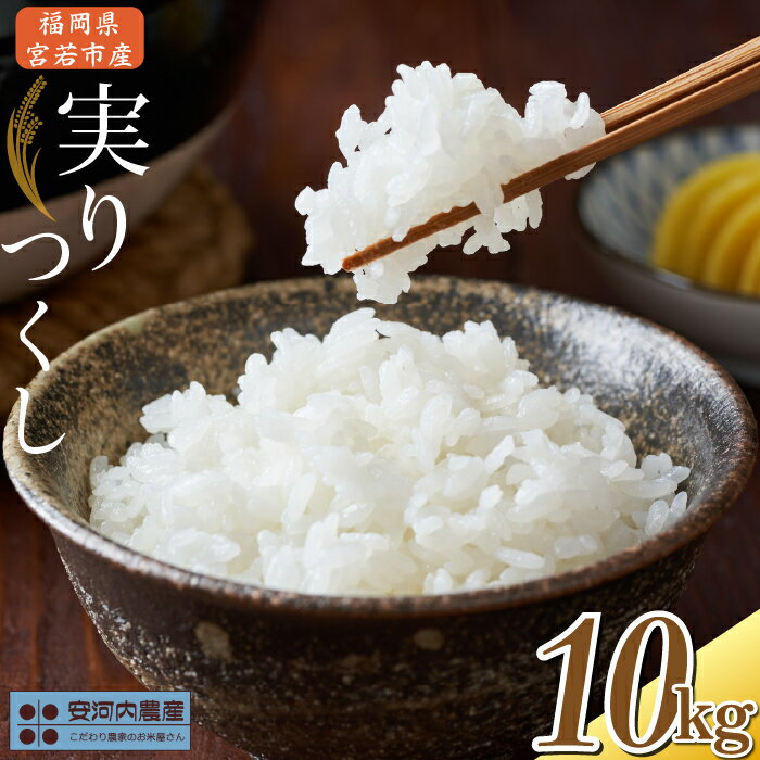 【ふるさと納税】【先行予約】【10月下旬より順次発送】実りつくし 10kg 「令和4年 米・食味コンクール国際大会金賞」お米 九州産 福岡県宮若産 国産 送料無料 安河内農産 M789