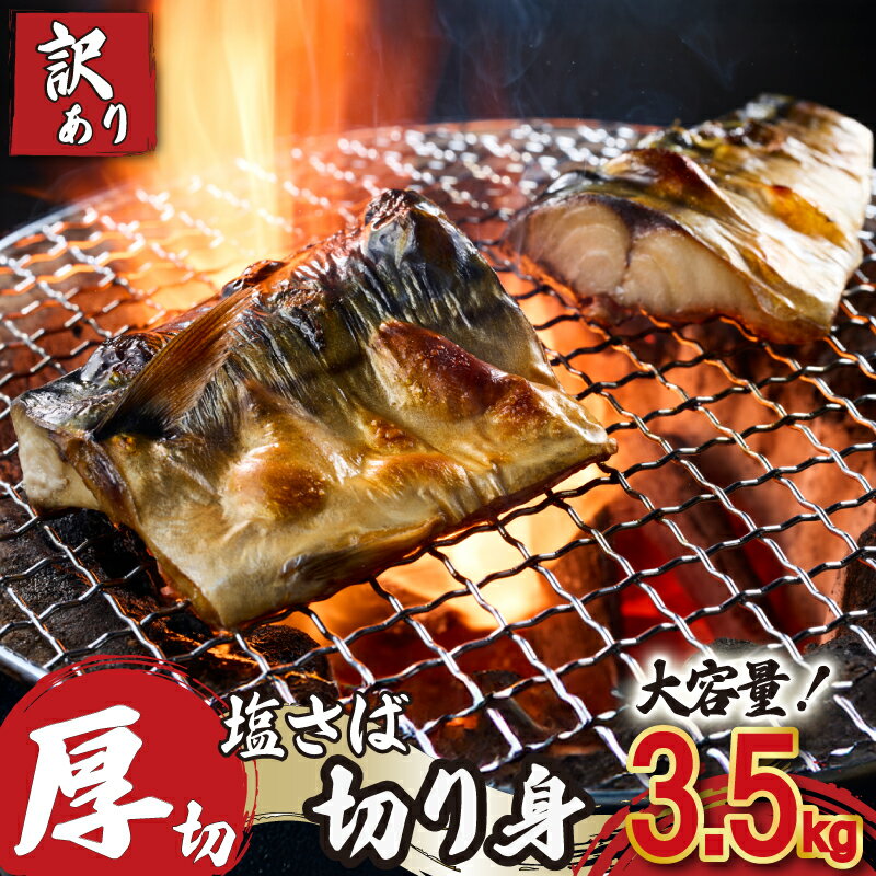 【ふるさと納税】 訳あり 厚切 塩さば 切り身 約 3.5kg 塩鯖 さば 鯖 厚切り 肉 厚 切身 フィレ フィーレ カット 大容量 国内加工 霜降り トロ 冷凍 たっぷり わけあり 訳有 規格外 無添加 鯖の切り身 さばの切身 魚 水産 海産 青魚 魚貝 魚貝類 魚介 魚介類 海鮮 お弁当