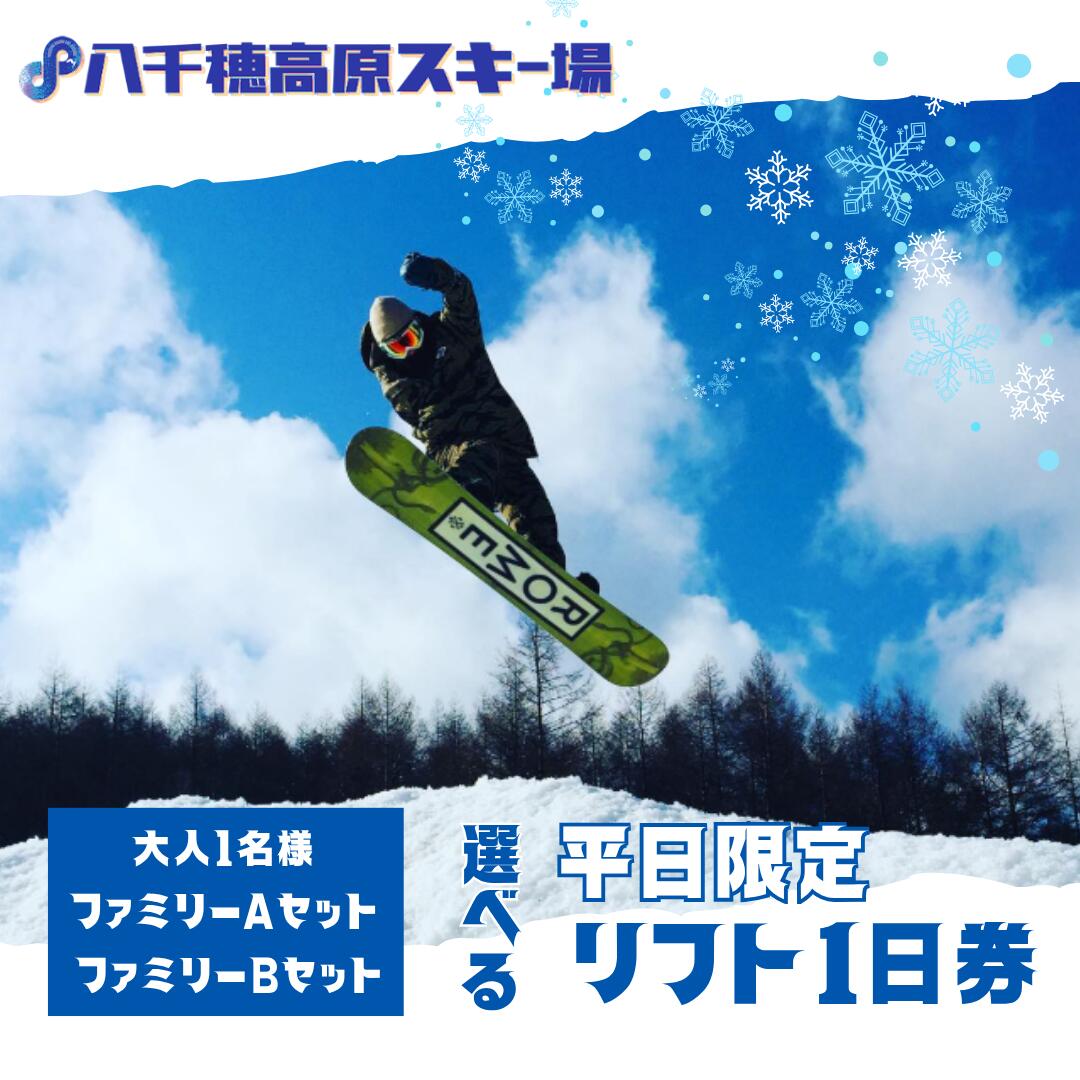 【ふるさと納税】八千穂高原スキー場　平日限定　リフト1日券≪選べるチケット！≫[AD-101]
