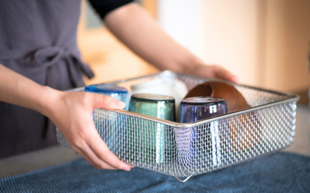 すっきり暮らすセット（スクエア+マット+ジャグボトル） 水切りかご ステンレス 食洗機対応 燕三条製 [ビーワーススタイル] 【024S062】