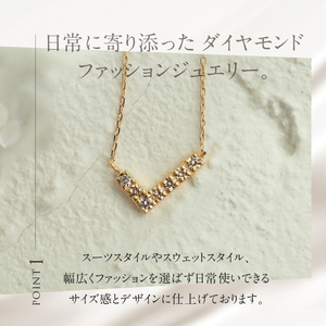 K18 天然ダイヤモンド　WING　ネックレス【K18YG】