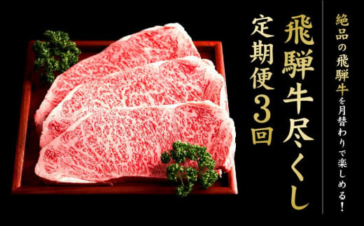 満喫飛騨牛3ヶ月定期便（全3回）牛肉 しゃぶしゃぶ ステーキ 切り落とし 飛騨牛のこもり FC101