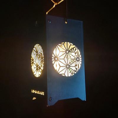 ふるさと納税 岡崎市 LEDランプシェード　麻のは文様丸型 |  | 01