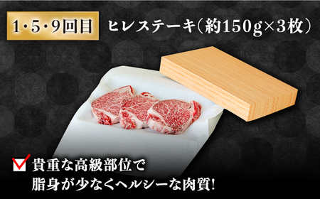 【豪華12回定期便】長崎 和牛 食べ比べ / ヒレ サーロイン ロース シャトーブリアン / 肉厚 牛肉 贅沢 ジューシー 牛 ステーキ肉 / 南島原市 / ながいけ[SCH055]