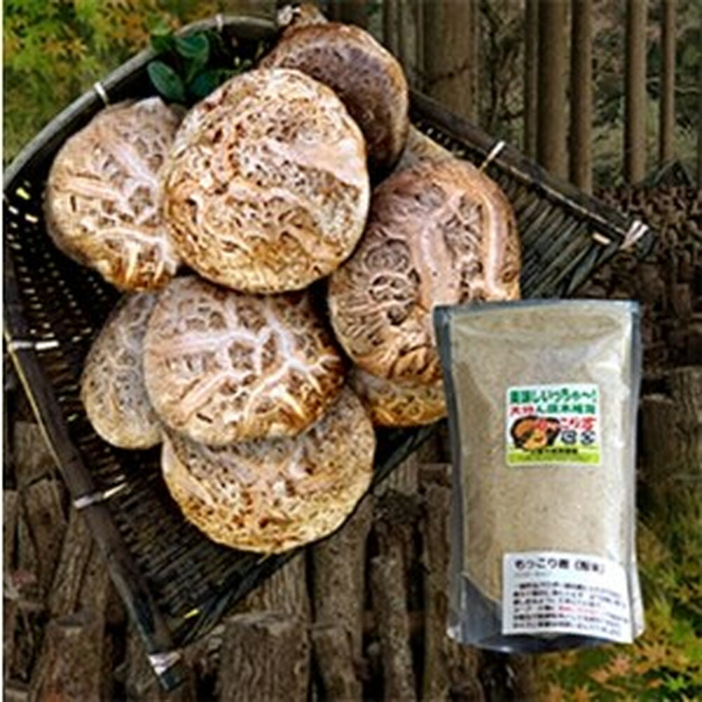 【ふるさと納税】【期間限定】＜先行予約＞ 耶馬溪原木生椎茸セット 生椎茸 1kg ・もっこり君（粉末乾し椎茸パウダー）50g | 北曽木農園 乾燥椎茸 乾燥しいたけ 干し椎茸 大分県産 九州産 中津市 国産 送料無料＜発送予定：2026年3月中旬頃＞