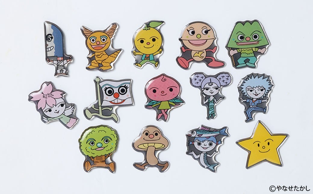 
            香美市キャラクターピンバッジ（コンプリートセット） ピンバッジ バッジ やなせたかし やなせたかし先生デザイン 香美市限定 ふるさと納税限定 高知県 香美市
          