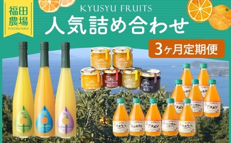 【 3回定期便 】 福田農場人気詰め合わせ 3ヶ月定期便 シロップ セット フルーツシロップセット フルーツシロップ フルーツ くだもの 果物 詰め合わせ 定期便 定期 ジャム ジュース