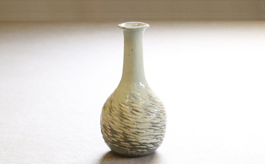 唐津焼 須恵唐津 斑唐津鶴首 花入 花入れ 花生け 花瓶 花びん | からつやき 唐津 焼き物 焼物 陶芸 陶器 福岡 須恵 德澤守俊