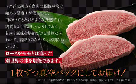 【厳選希少部位】【A4～A5】佐賀牛ミスジステーキ　約1ｋｇ（100ｇ×10ｐ）