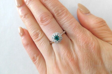 【ふるなび限定】【一点もの】Pt900　コロンビア産エメラルド（0.20ct）ダイヤモンドリング　K59　K06122-H　FN-Limited-SP