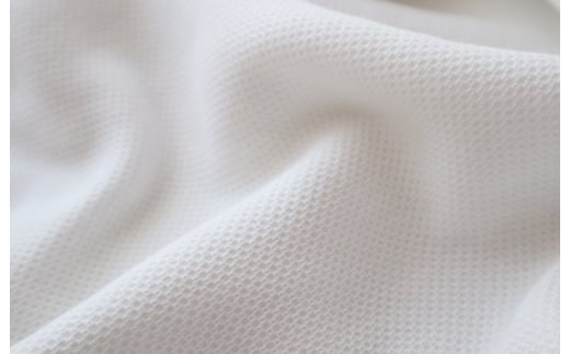 【tissu de coton/ハニカム織】泉州南部織 「ボックス」ダブルシーツ＆ピロー2枚（WH）＜スピード発送＞ 015B023