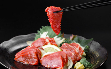 【全3回定期便】赤身 馬刺し 約400g(約100g×4パック) / 小分け 熊本 馬刺 赤身 馬刺し 冷凍 馬肉 ヘルシー 真空 パック おつまみ 熊本県 菊陽町【五右衛門フーズ】[BHCY018]