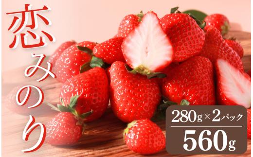 【先行予約＿2027年出荷分】完熟いちご280g 恋みのり 2パック（DXパック） 【 恋みのり いちご 苺 イチゴ 果物 フルーツ くだもの 旬 伊豆 静岡県 期間限定】　<AA-10>