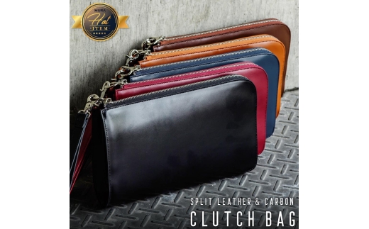 コードバン調/ワイン MURA クラッチバッグ メンズ 結婚式 レザー 革 本革 牛革 コードバン調 カーボンレザー 人気 ギフト 男性 紳士用 プレゼント スリム 小さめ コンパクト ラウンドファスナー クラッチ セカンドバッグ フォーマル バッグ 25000円 2万5千円 岐阜県 大垣市