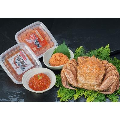 ふるさと納税 釧路市 【蟹と魚卵のセット】ボイル毛ガニ400g×1尾&amp;鮭明太90g&amp;いくら醤油漬け90g F4F-0431