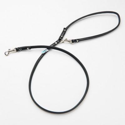 ふるさと納税 八潮市 kazama standard 本革製丸めリード【Sサイズ】ブラック