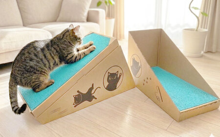 トランス爪とぎ・ブルー / 爪とぎ 猫用爪とぎ 猫 インテリア ペット ねこ ネコ 愛猫 ペット ペット用品 段ボール ダンボール / 恵那市 / 東濃コアー[AUEZ004]