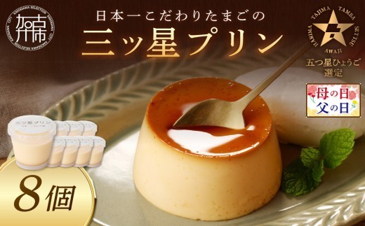 
                  ＼母の日・父の日／【五つ星ひょうご認定】日本一こだわりたまごの三ツ星プリン(125g×8個)《 プリン 三ツ星プリン こだわりたまご お取り寄せ スイーツ お菓子 デザート 》
                