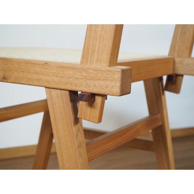 ふるさと納税 川越市 【UMEBACHI FURNITURE】 ラタンの椅子　国産クルミ材　籐張　【申込後生産】 |  | 02