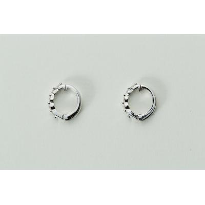 ふるさと納税 甲府市 【ジュエリーの街、山梨県甲府市】ダイヤ0.34ct K18WGピアリング　LE346W |  | 02