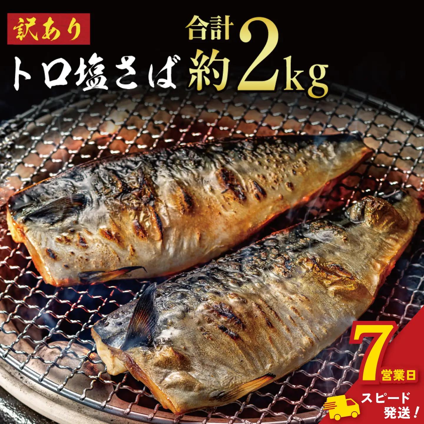 ＼ スピード発送 ／ 訳あり トロ 塩さば 2kg サバ