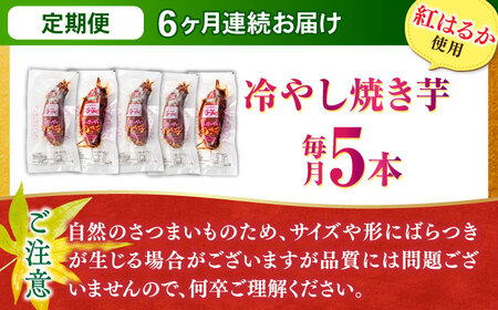 【全6回定期便】紅はるか 冷やし焼き芋 5本入 / やきいも 焼いも 焼芋 冷蔵 しっとり / 亀山市 / 芋笑[AMBU015]
