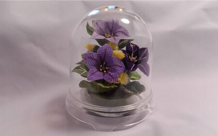 ドーム花器の花装飾（小）＜コスモス・われもこう＞【らんまん 花 雑貨 造花 インテリア お祝い ギフト 贈答 人気 送料無料 高知市 】